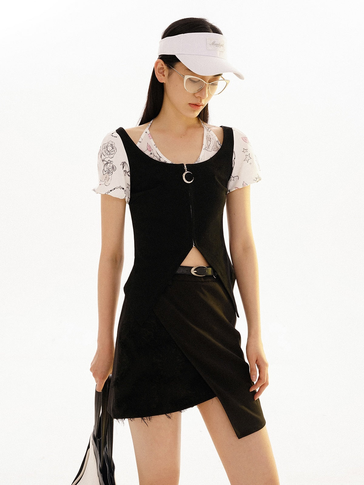 Simple Splicing Asymmetric A-line Skirt