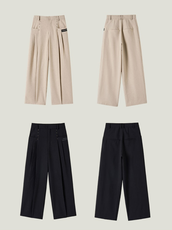 DOUBLE-PLEATED PANTS