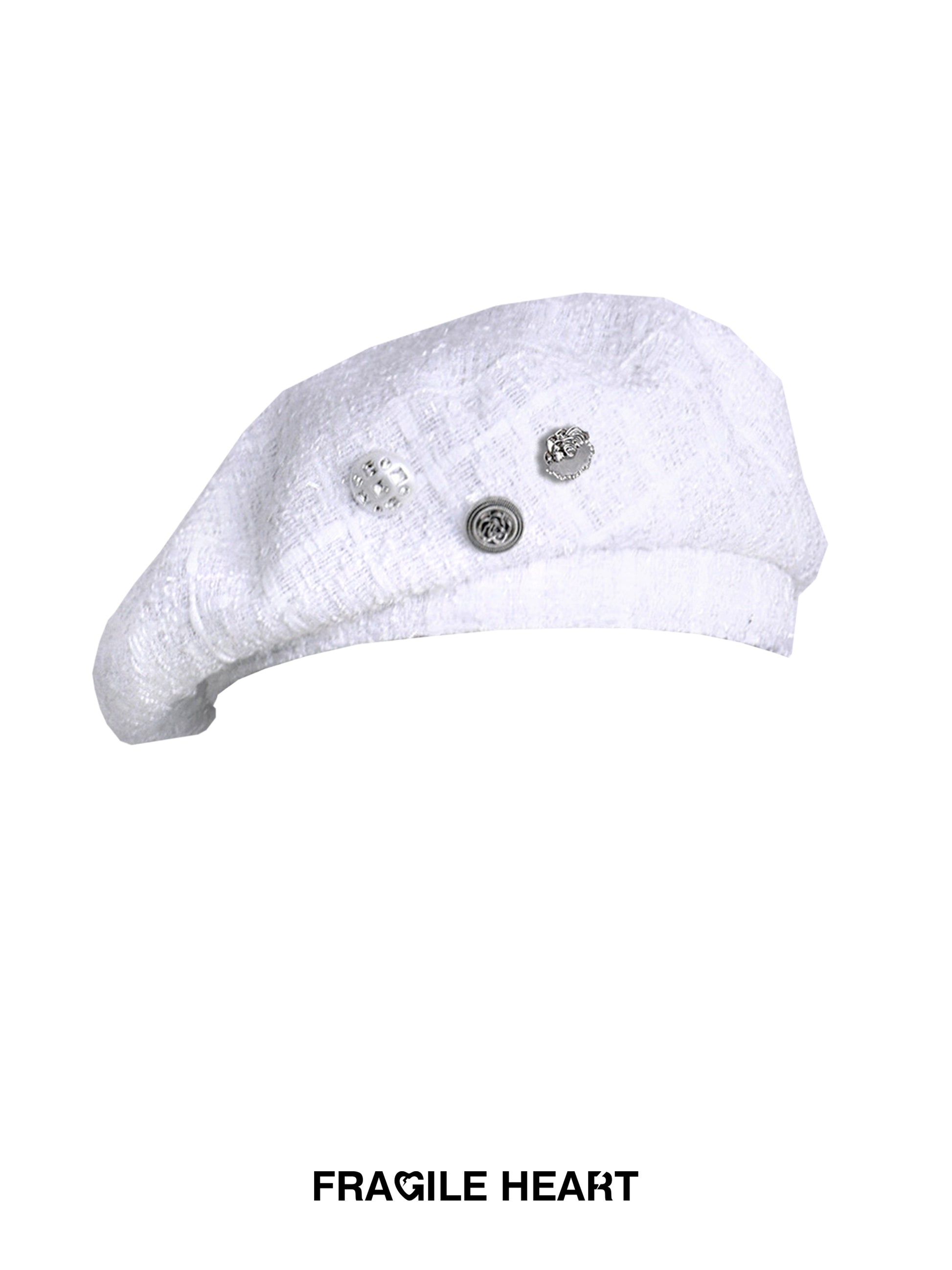 Retro Button Beret Hat