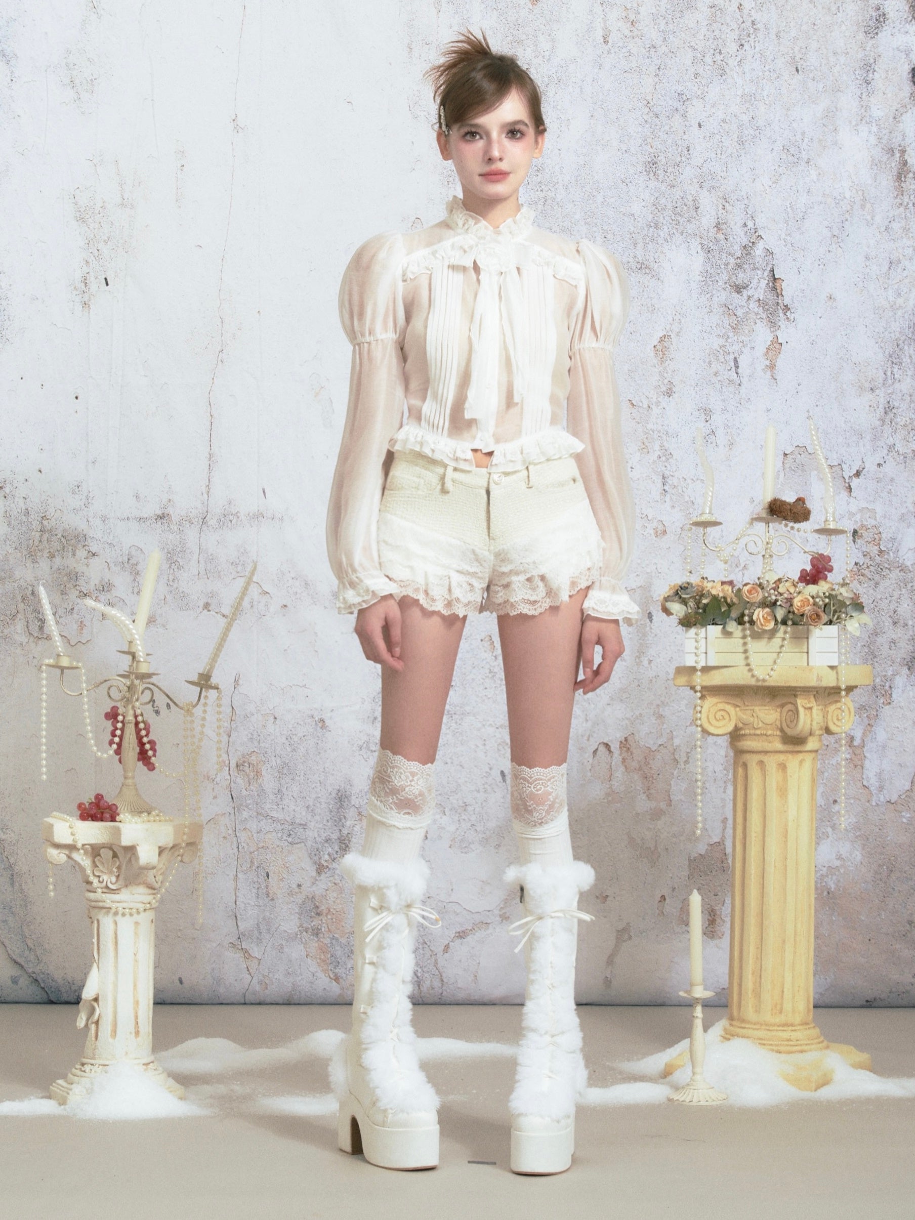 Chiffon Space Palace Style Puffarmhemd