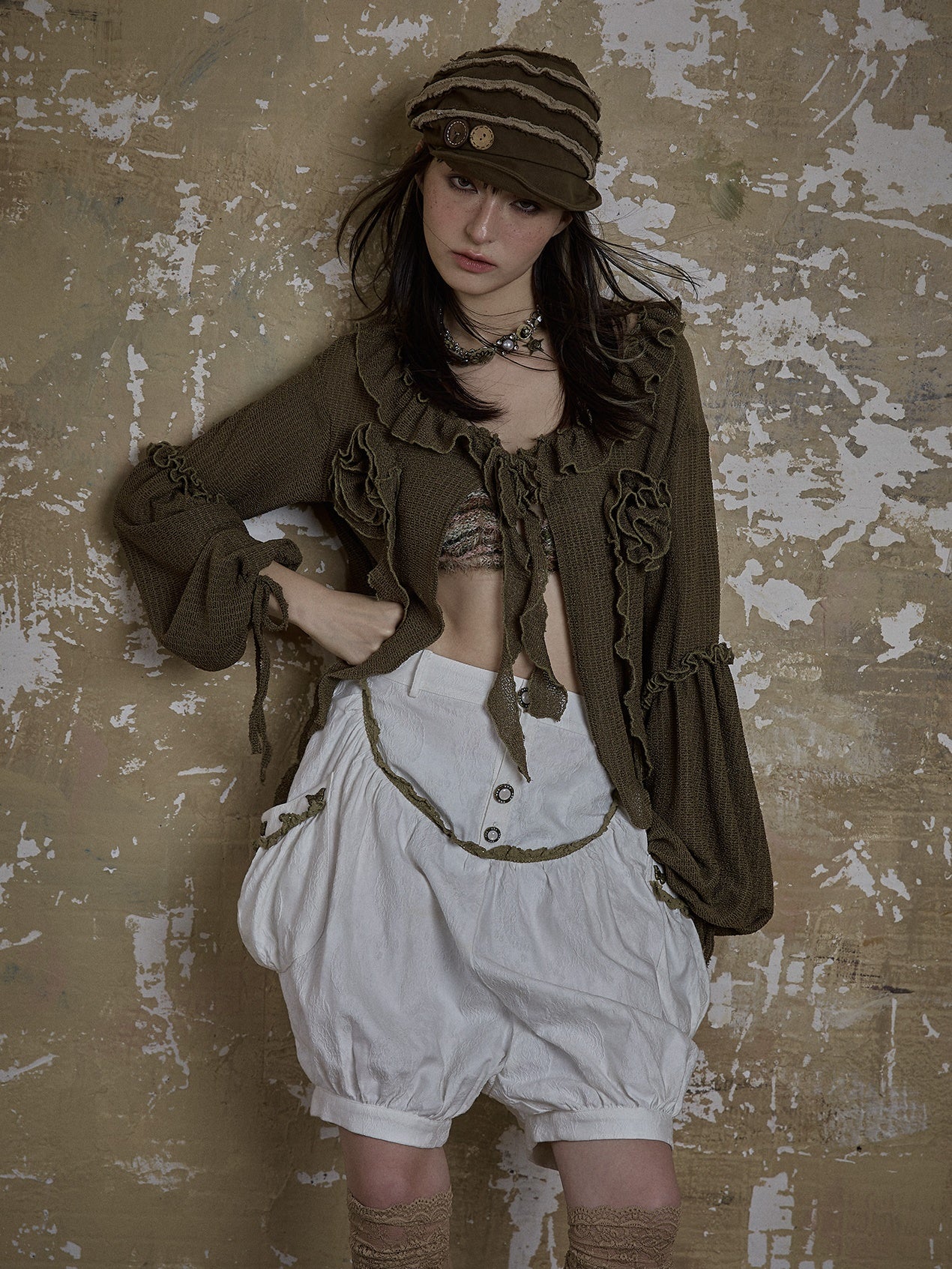 Three-dimensional Floral Loose Cardigan