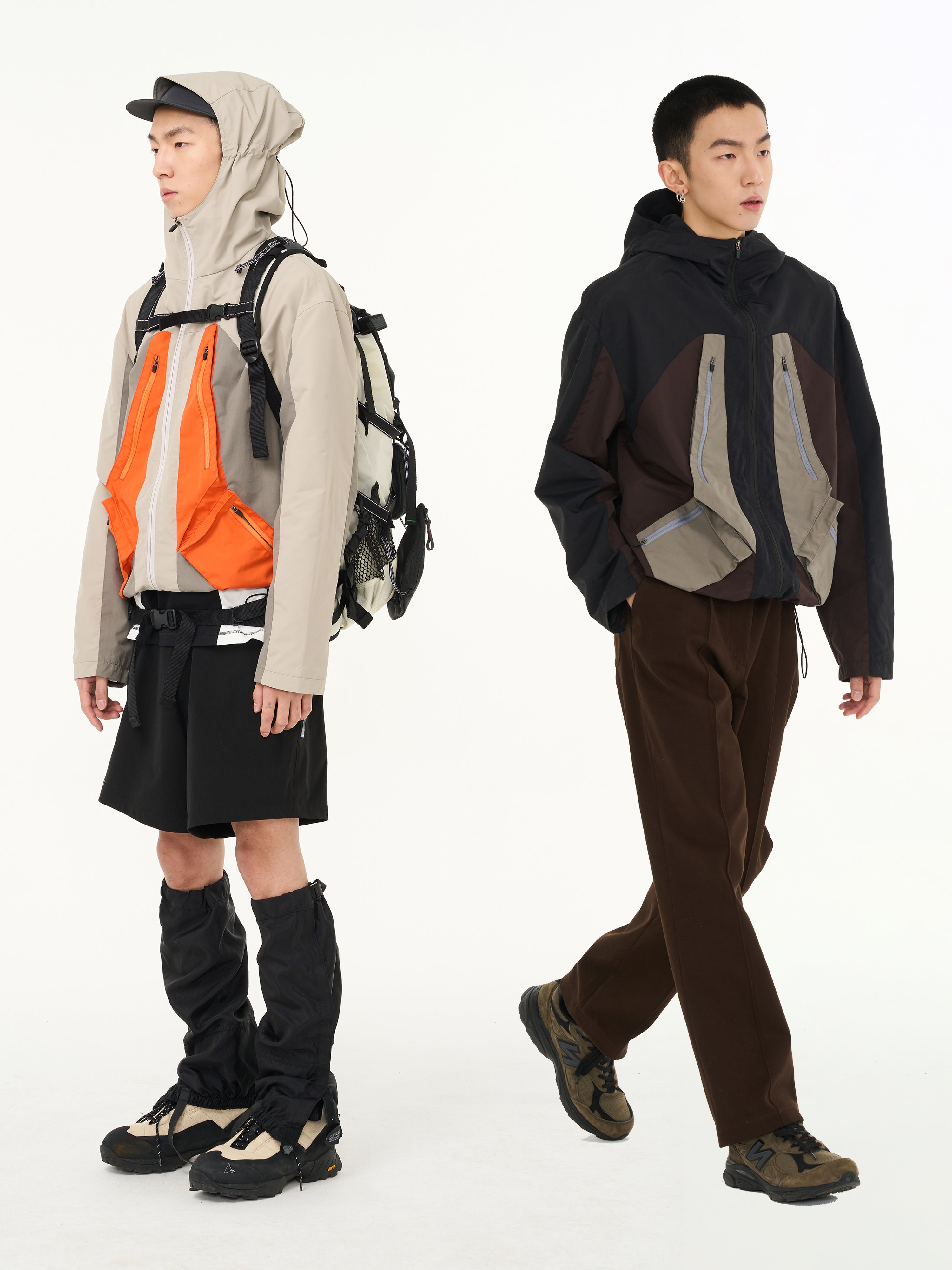 Kontrast Hoodie Colorfer Parka