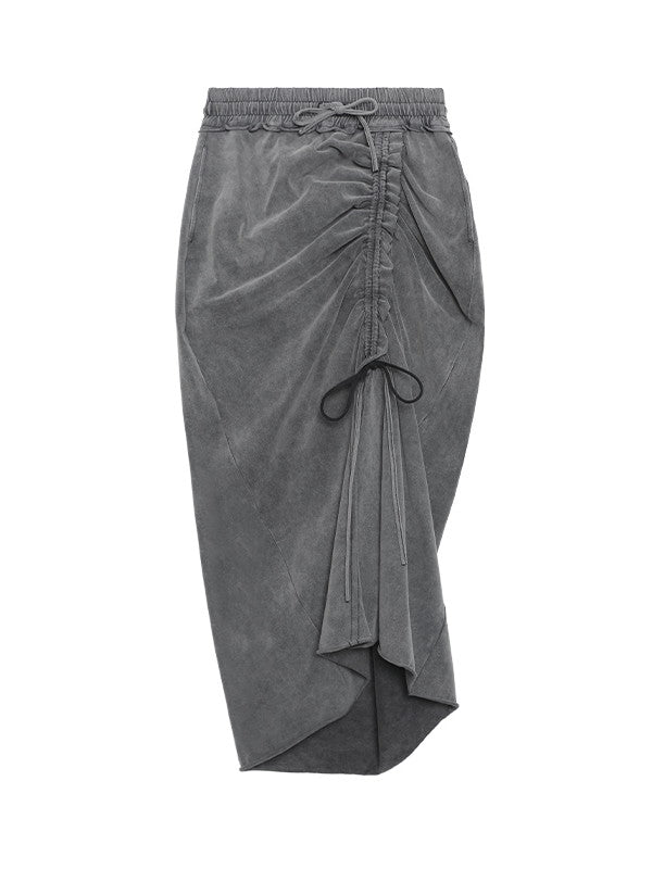 Configuration du dye à cravate ridé en V Vext décontracté et jupe longue