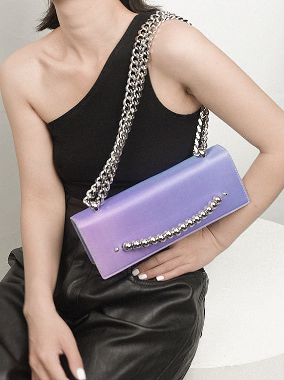 3D 그라디언트 소형 사각형 체인 백