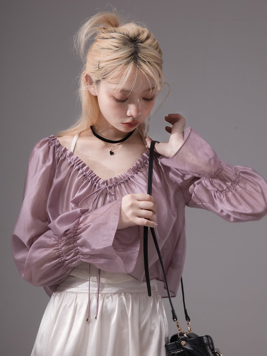 Sunscreen Cardigan & Lace Camisole Setup