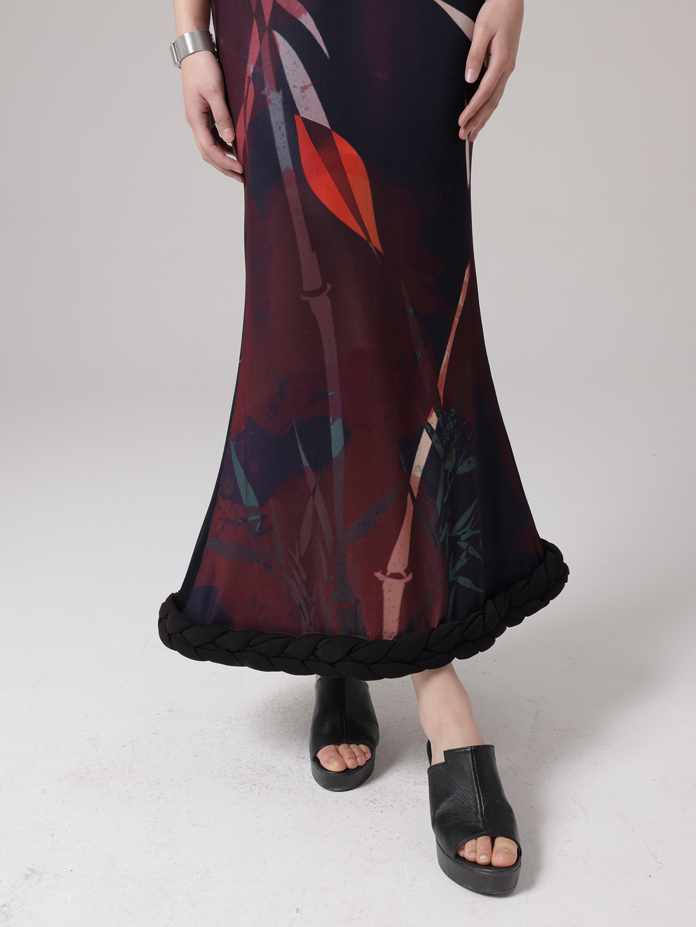 CHINESE STYLE PRINT MERMAID ADJUSTMENT SUSPENDER Dress