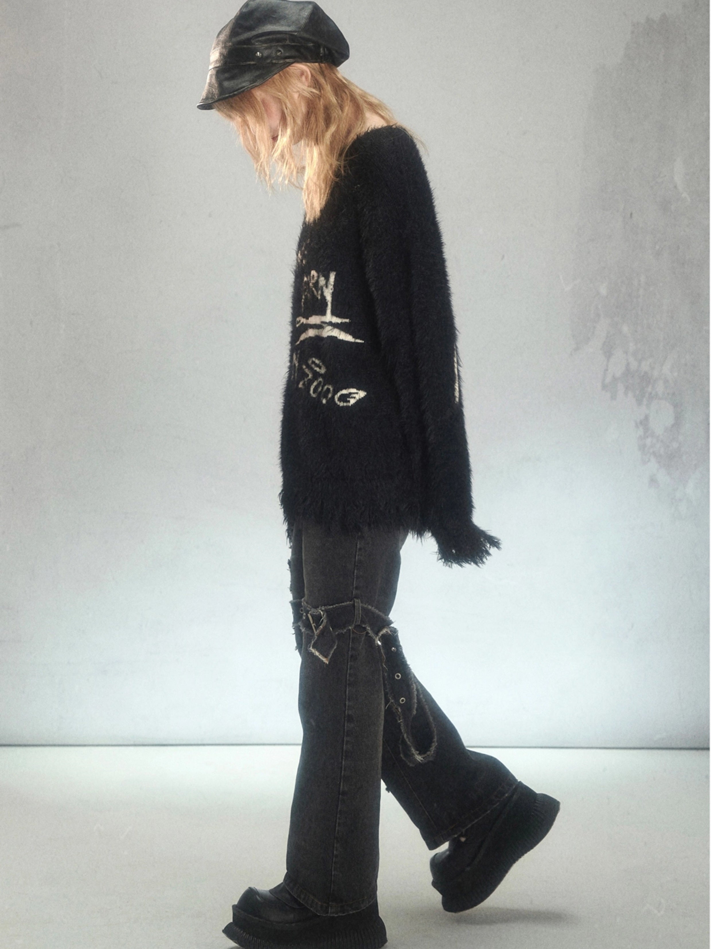 Punk Graffiti Niche Loose Pullover