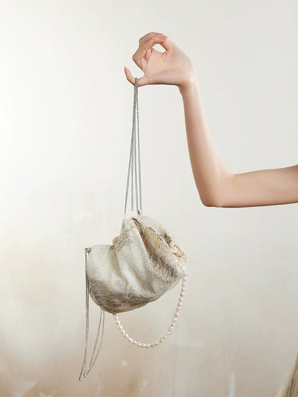 Plant Print Chain Bag