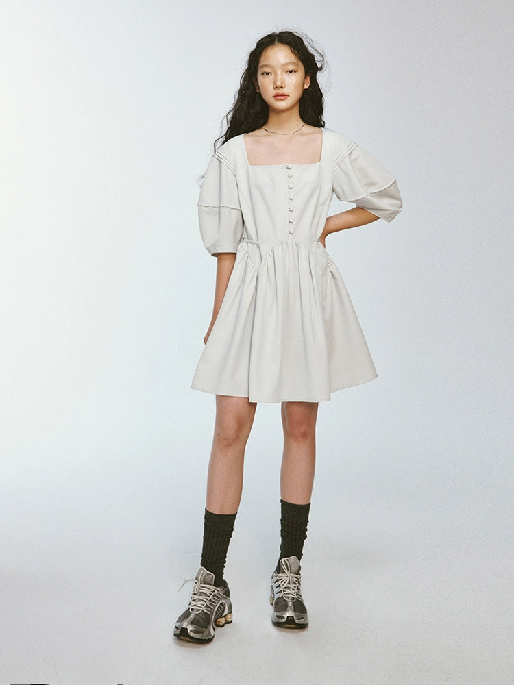 Volume Puff Sleeve Dress