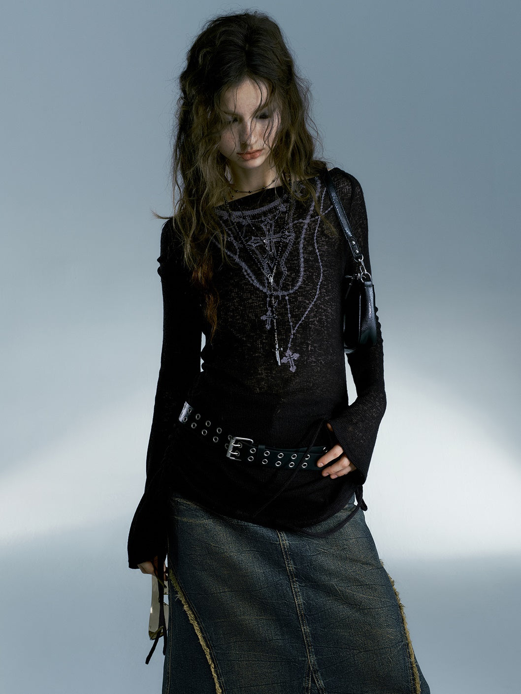 One-Collar Long-sleeved Bottoming Cutsew