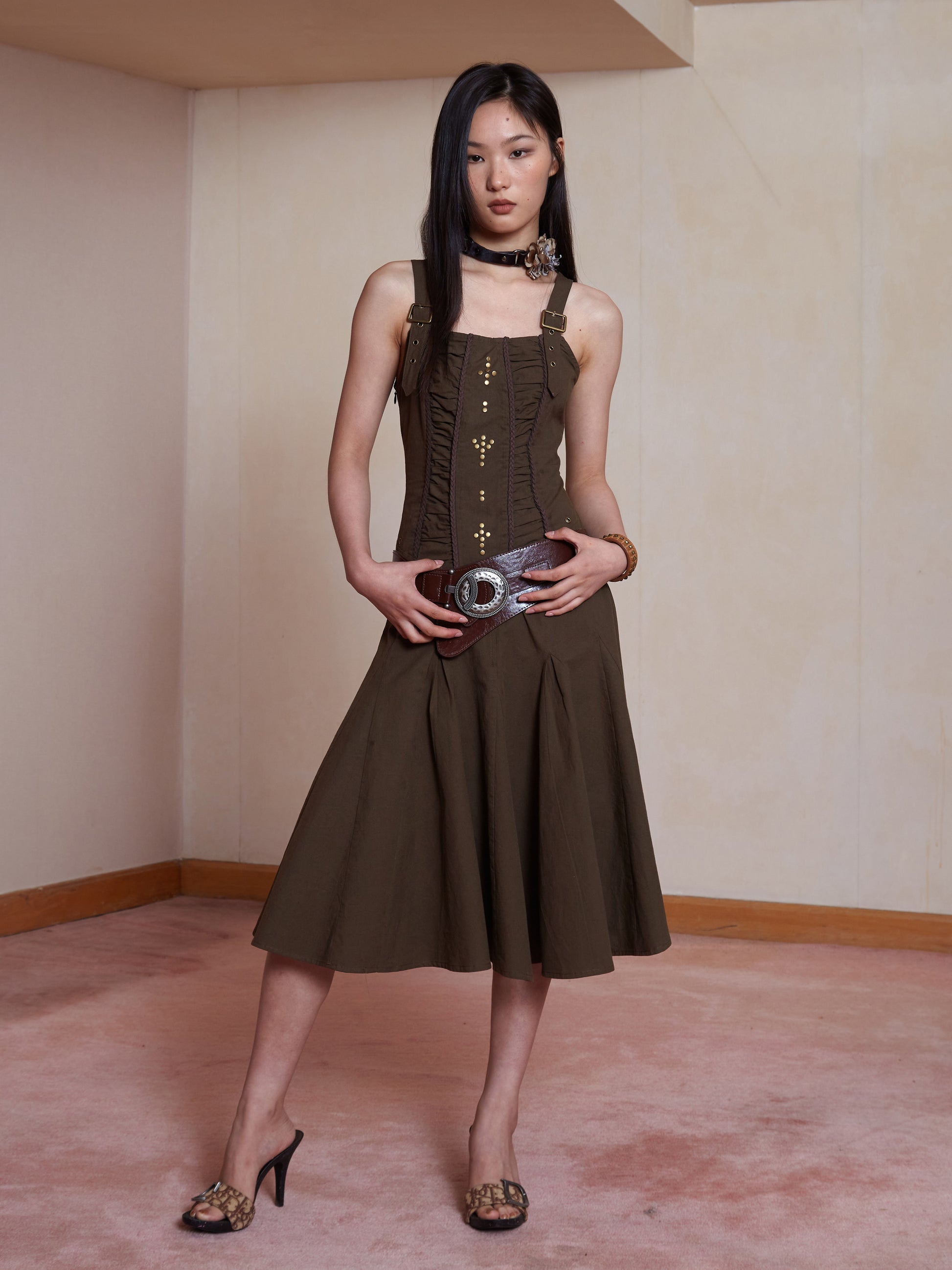 Studs Retro Slip One-piece(Not Belt)