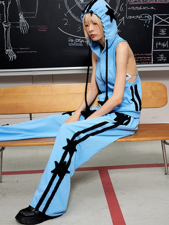 Five-pointed Star Decoration Wide-leg Sweatpants