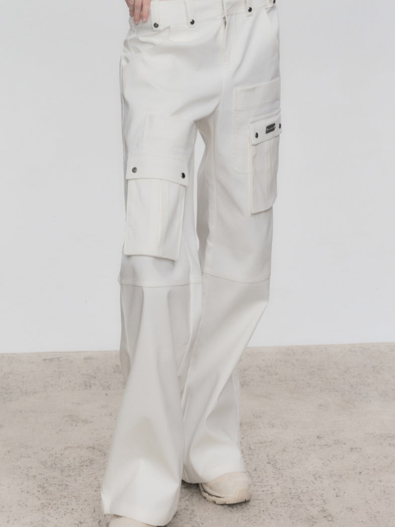 비대칭 포켓 캐주얼 바지