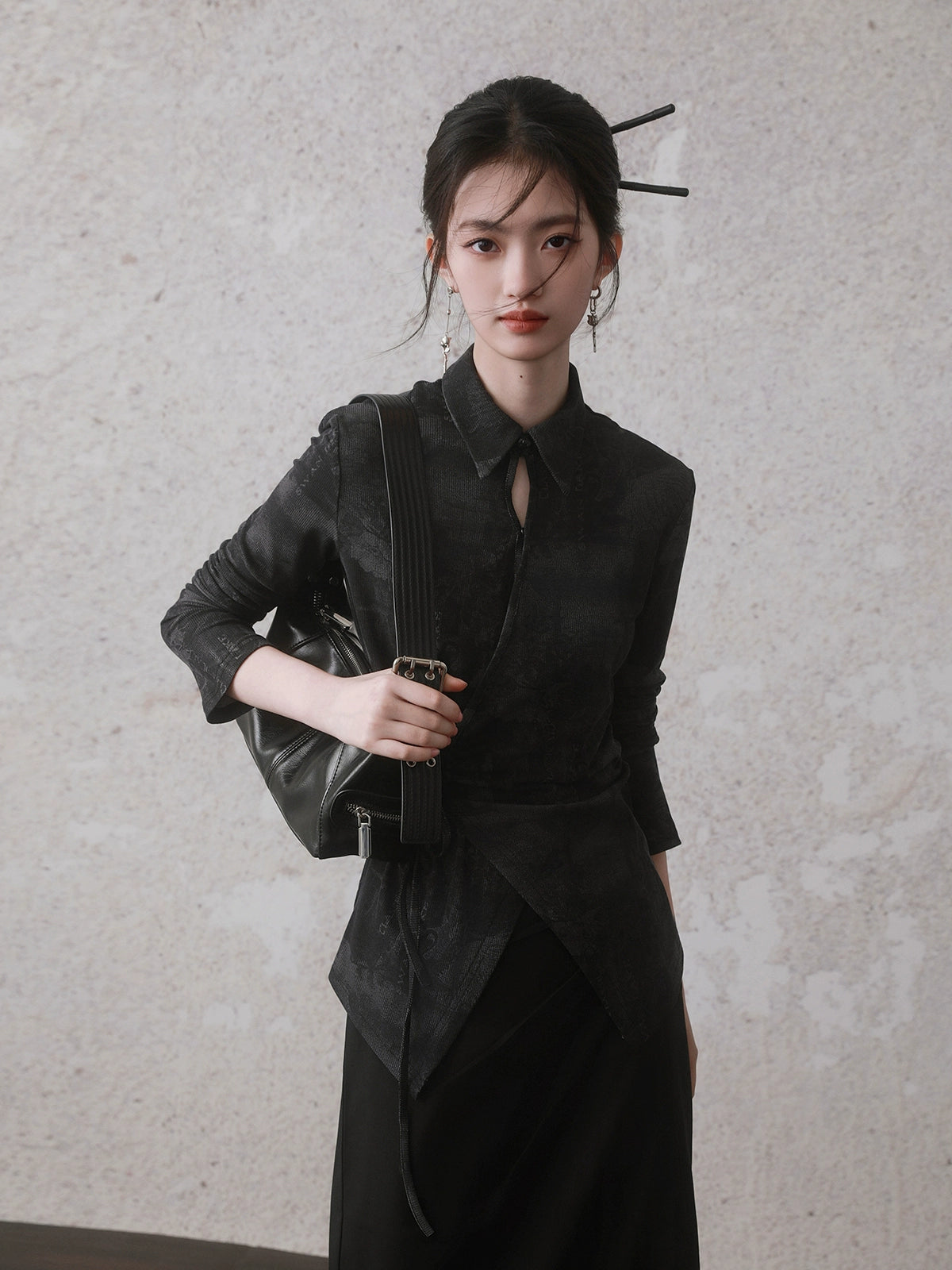 중국 스타일의 기울어 라팔 탑