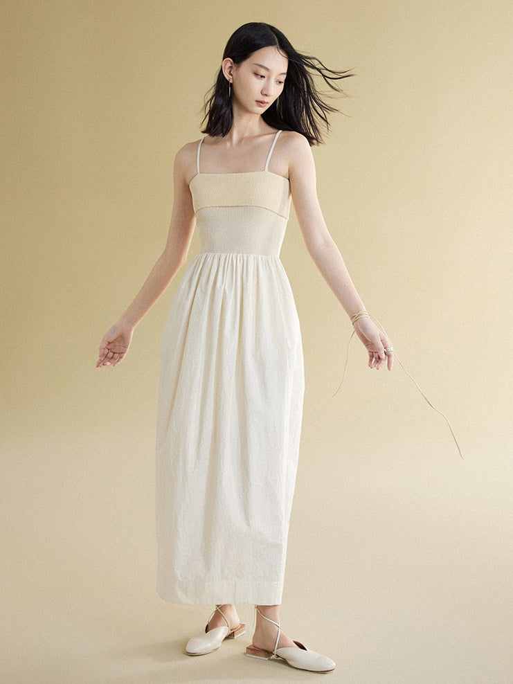 Pit Bar Splicing Suspender Dress
