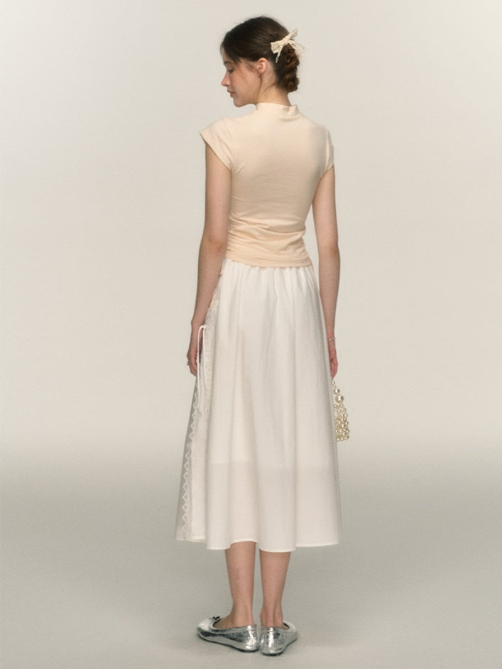 Chinese Style Rabbit Print Drawstring T-shirt