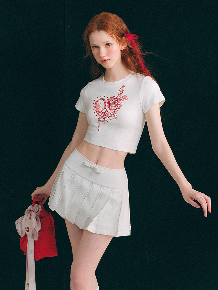 Rosen drucken Linestone Short & Long Sleeve T-Shirt