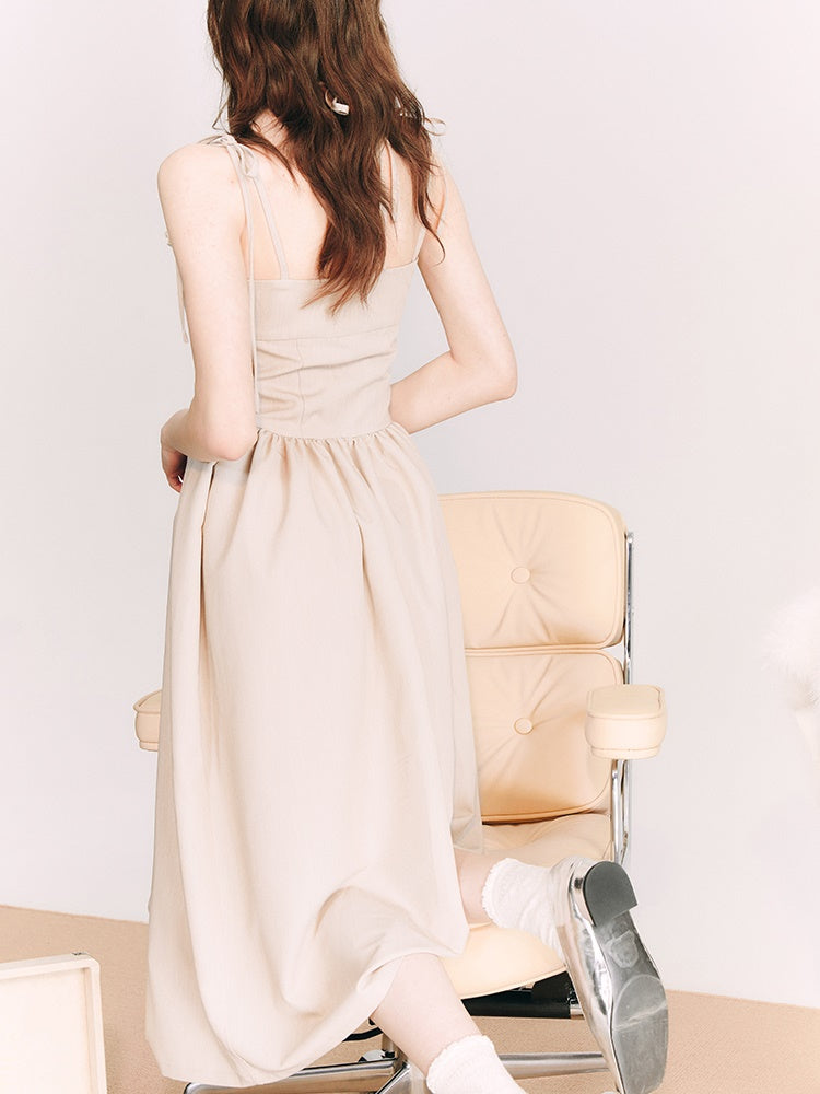 Halter Neck Strap Long One-piece