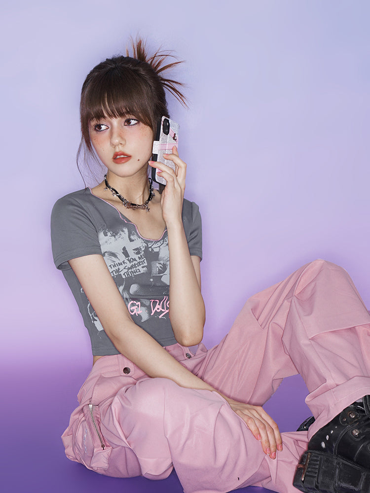 Print Short T-shirt