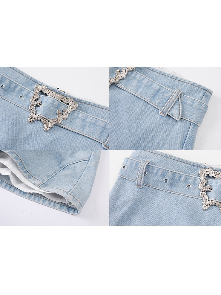Strait Denim Hip Skirt