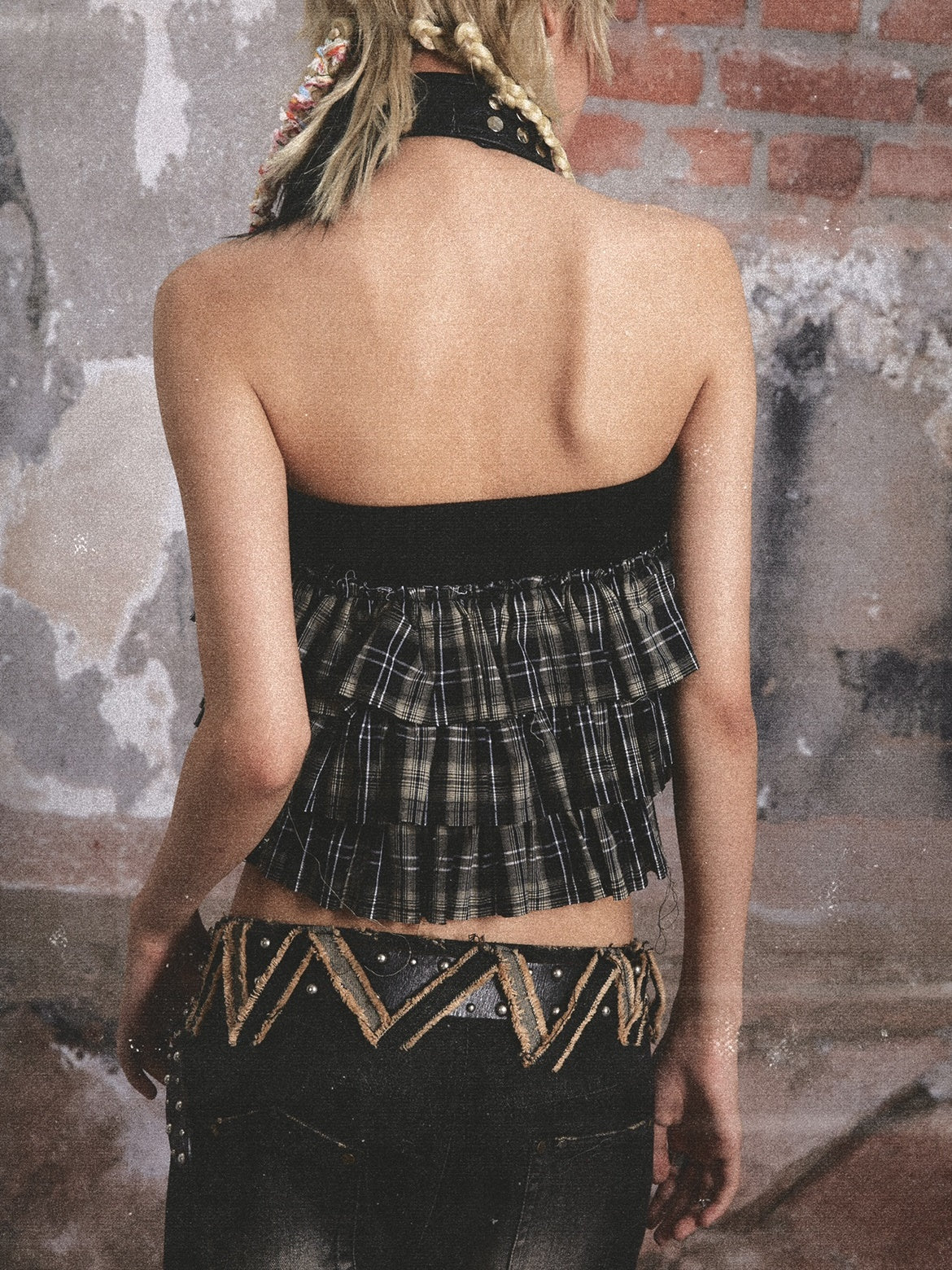 2-way Raw Edge Cake Skirt & Bare Top