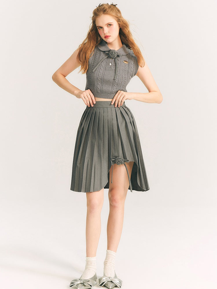 Hohl College -Style -Strickpullover Weste