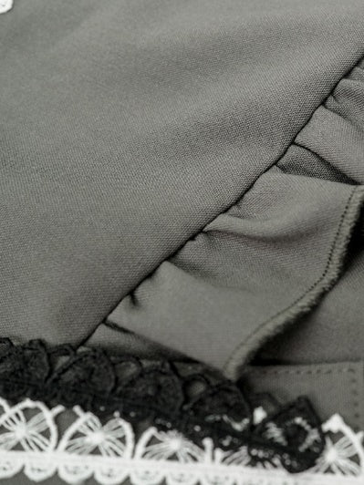 Detachable Strap Ruffled One-piece