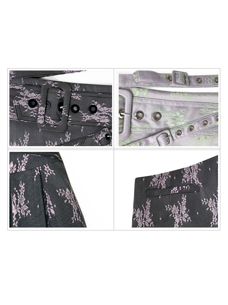 Taillengurt plissierte Minirock