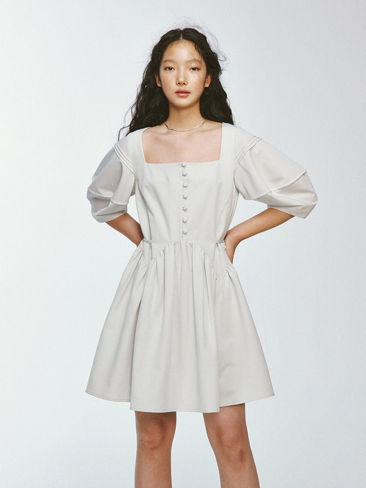 Volume Puff Sleeve Dress