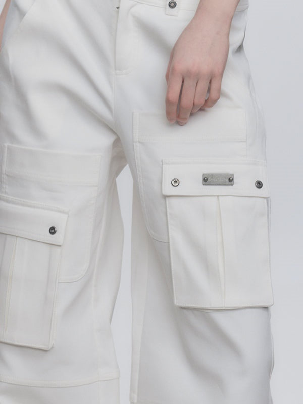 비대칭 포켓 캐주얼 바지