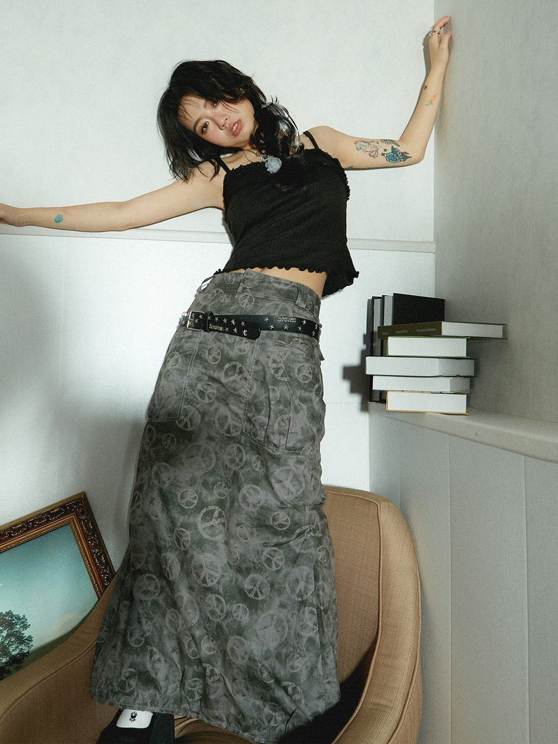 긴 해협 툴링 스커트를 인쇄하십시오