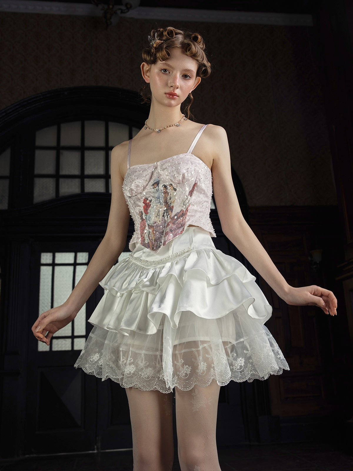 케이크 짧은 치마 바지