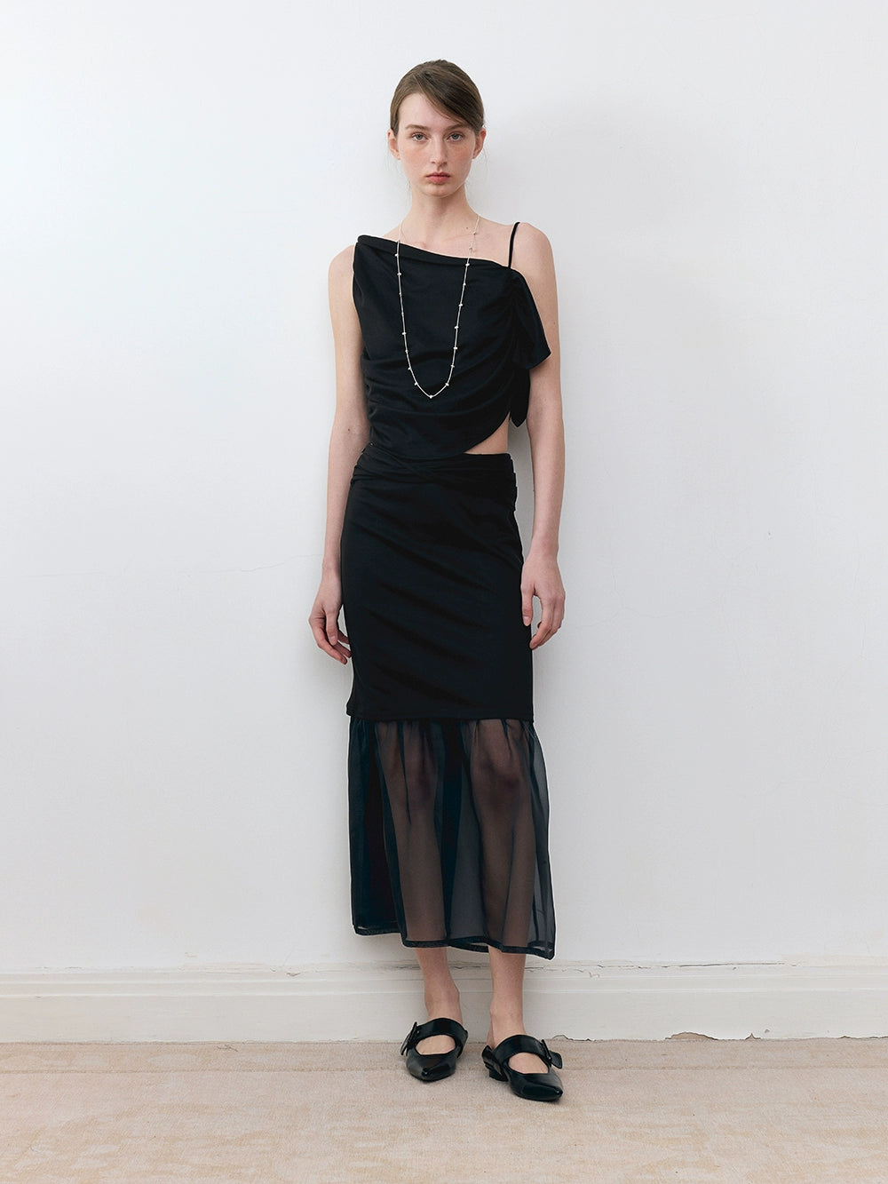 Faltener Schultergurte Asymmetrie Kurzer Camisol