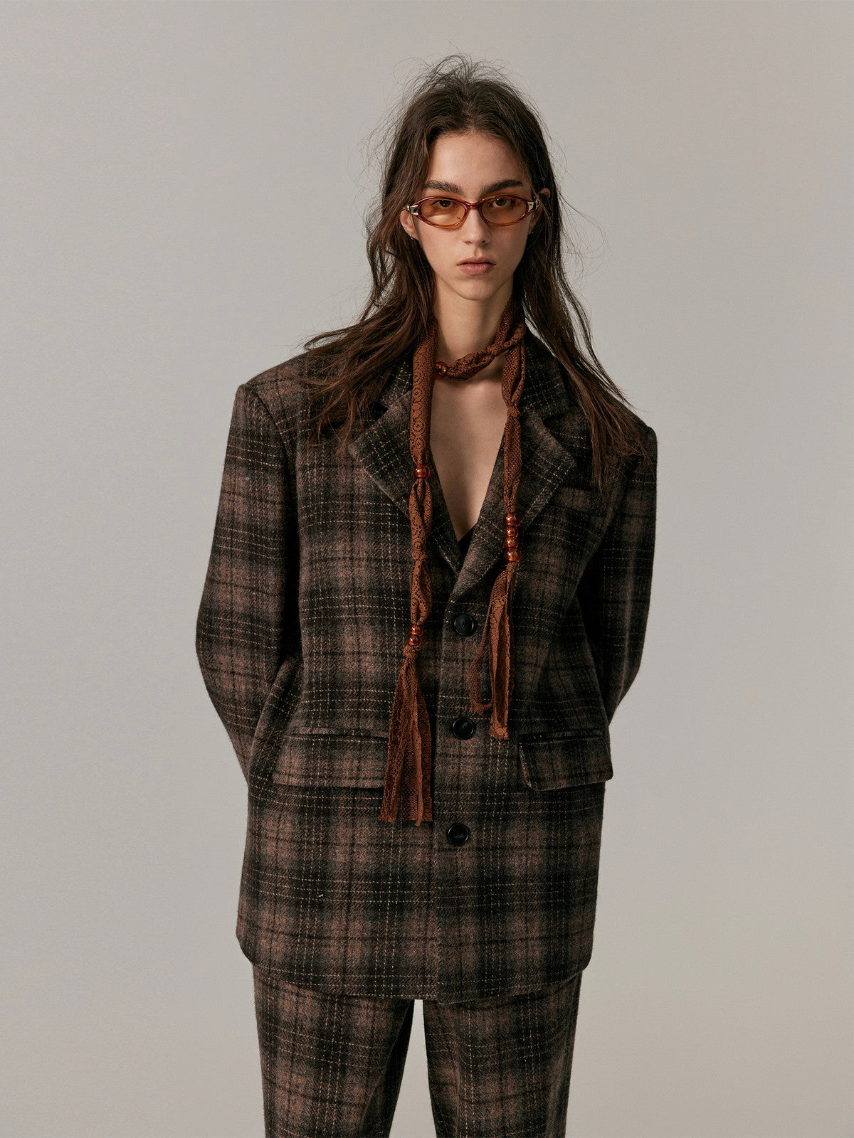 복고풍 대형 캐주얼 재킷을 확인했습니다