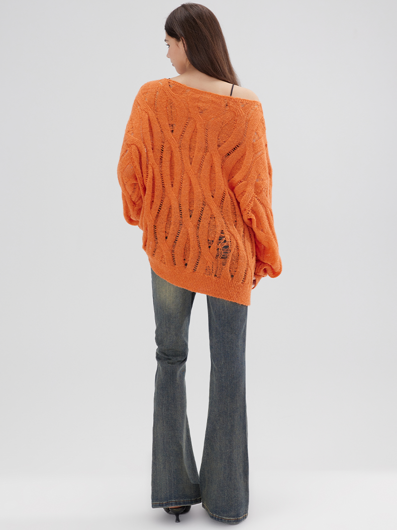 Heavy-duty Washed Micro-flare Gradient Jeans