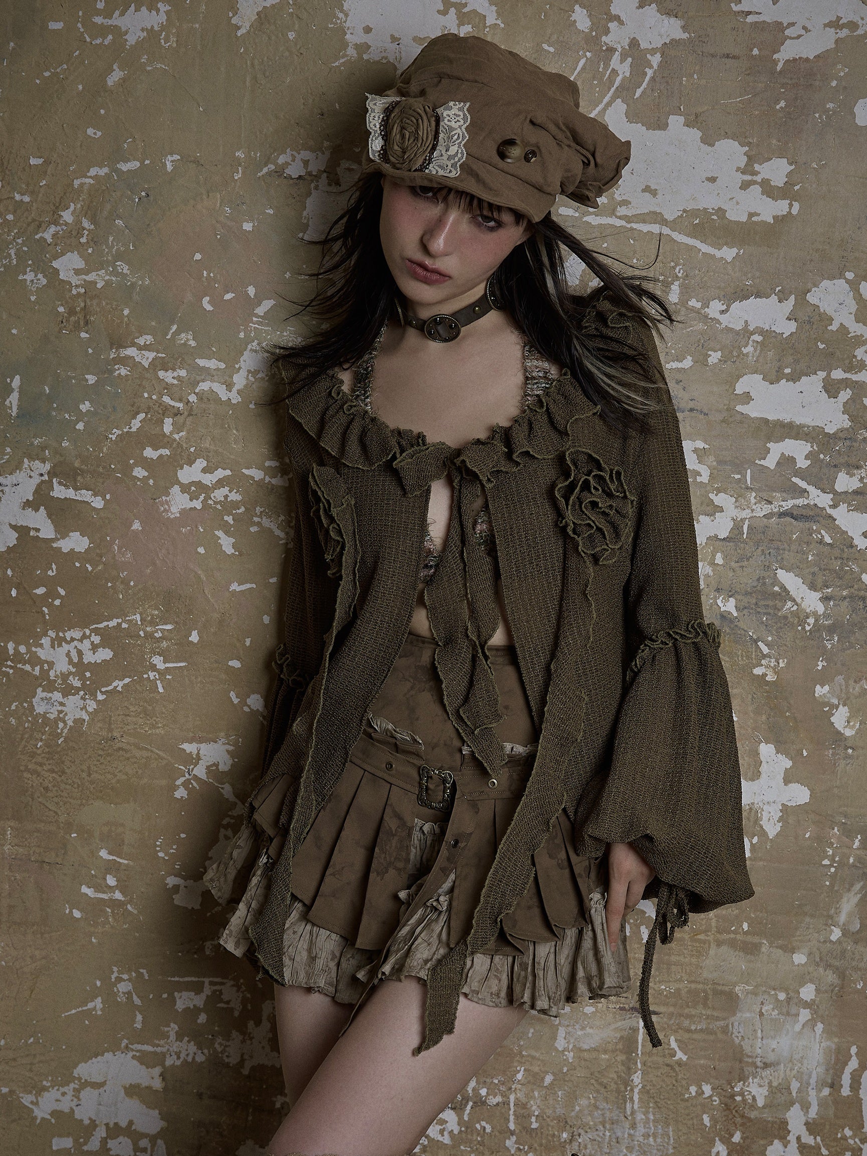 Three-dimensional Floral Loose Cardigan