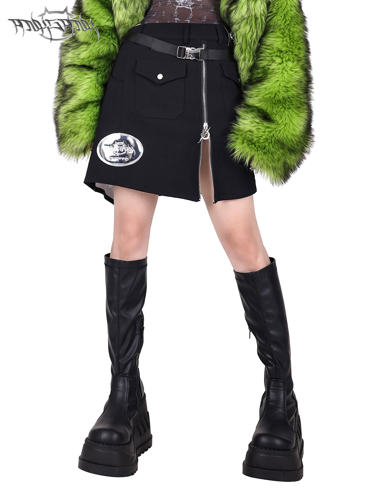 Short Wrap Apron Skirt