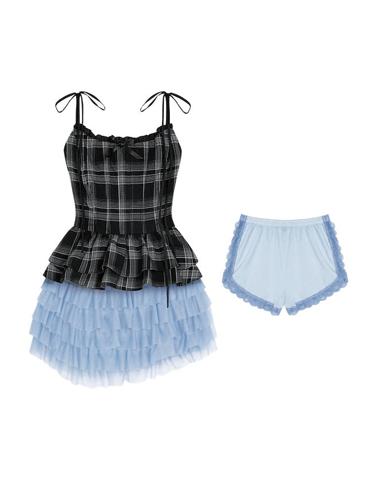 Fish Bone Slip Cake Dress