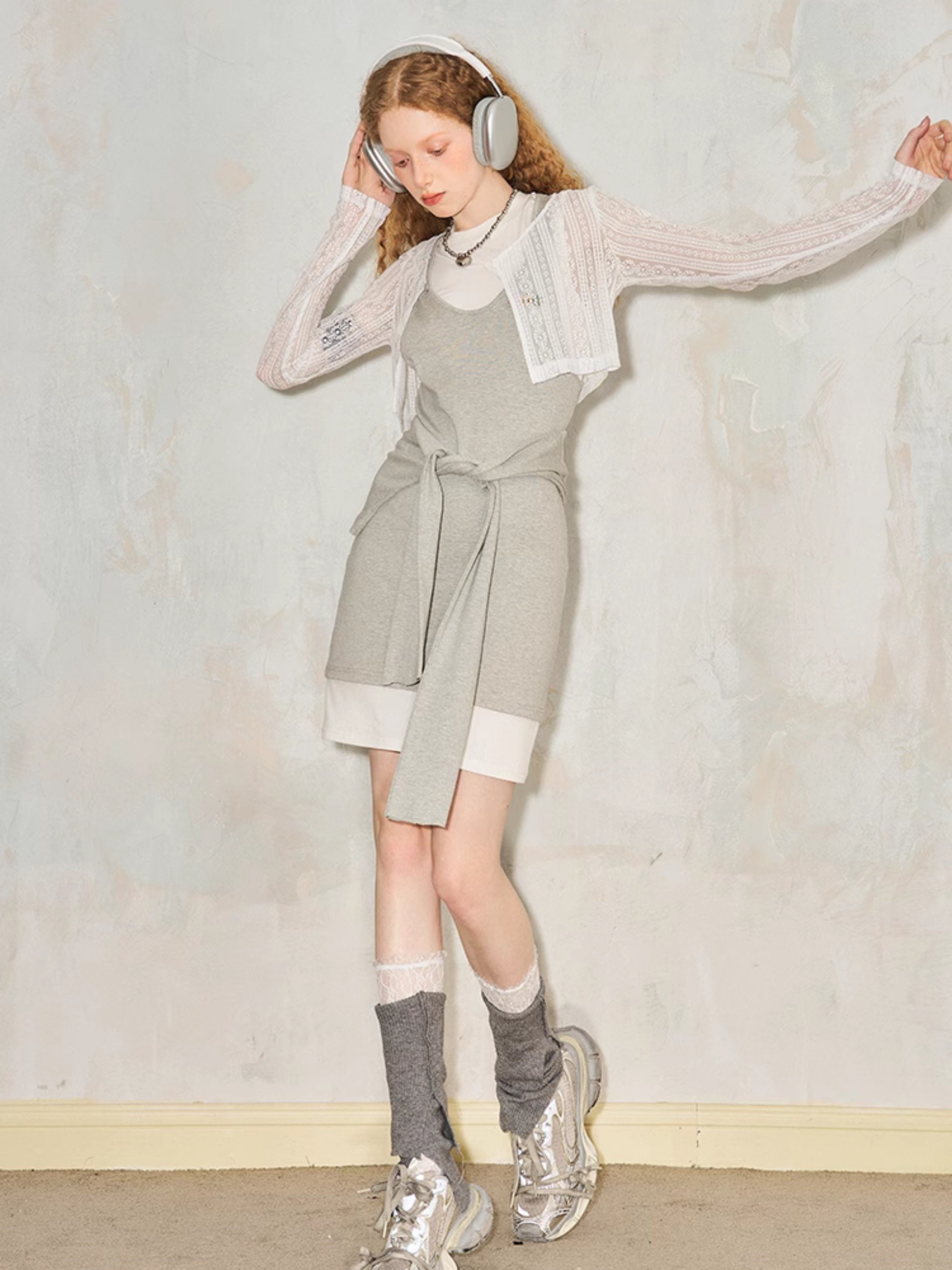 Fake Two-piece Slim Waist Splicing One-piece