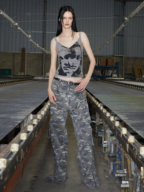Print Cropped Camisole
