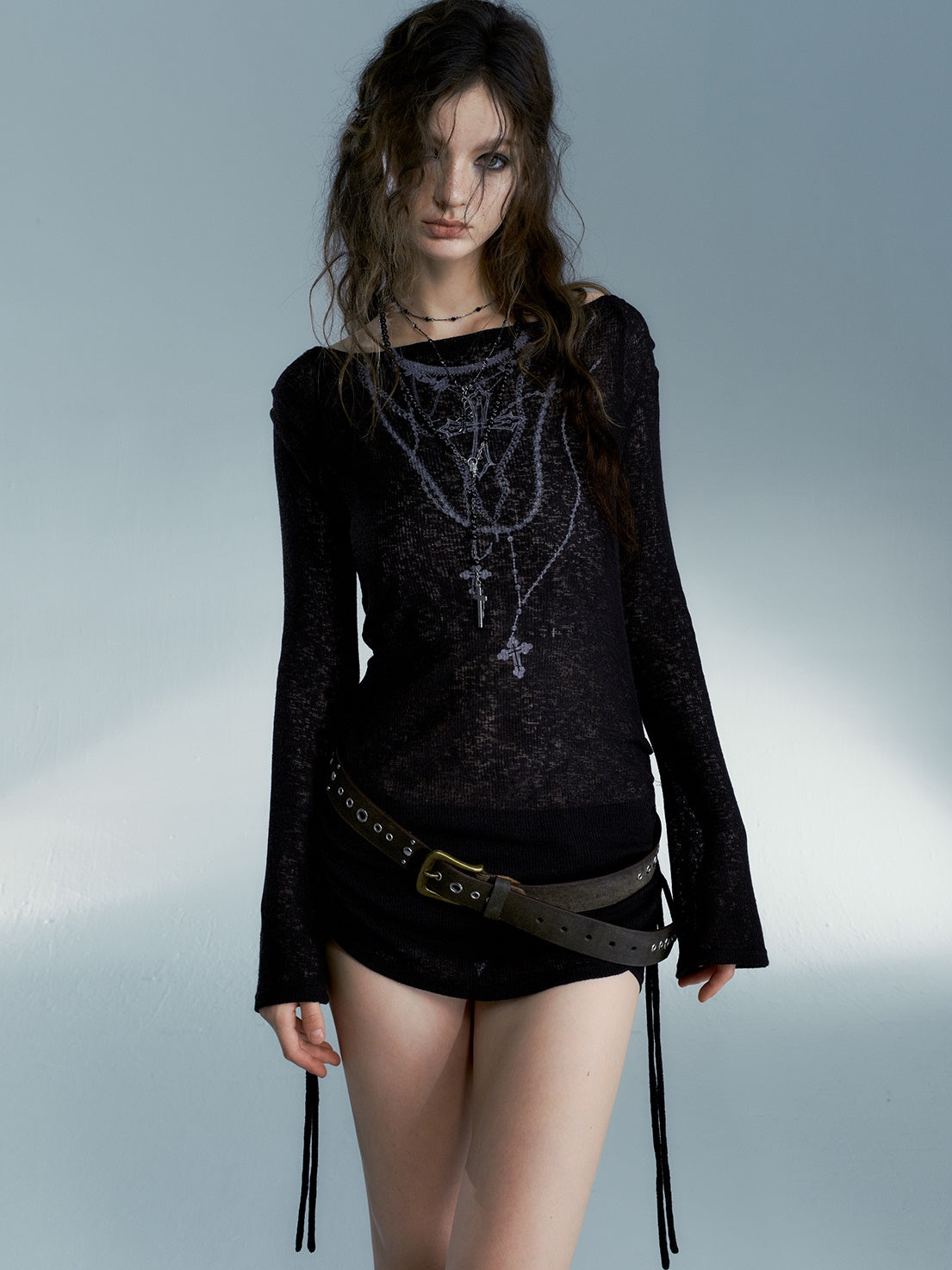 One-Collar Long-sleeved Bottoming Cutsew