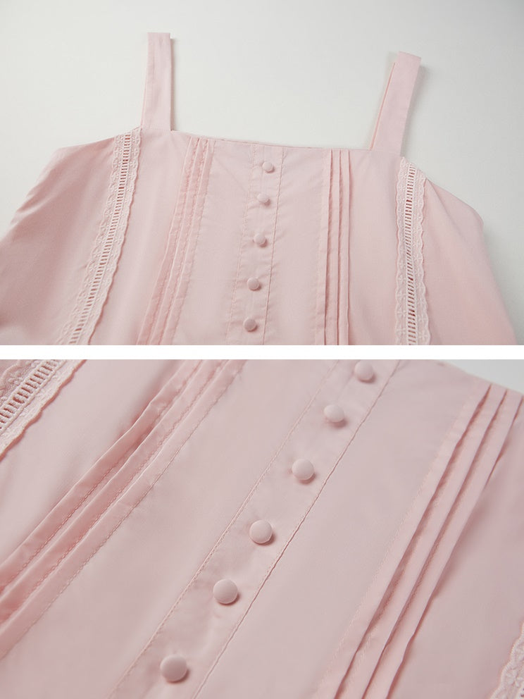 Lace Splicing Suspender One-piece