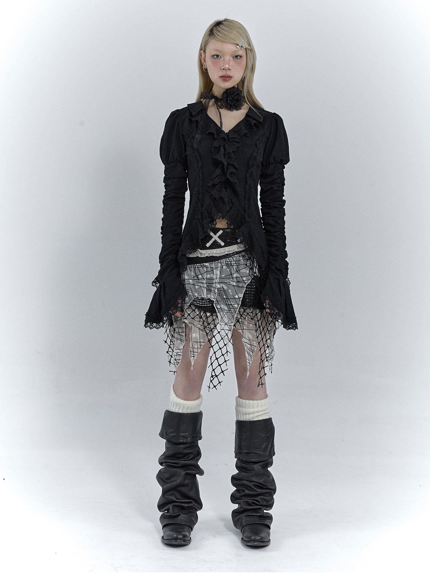 Trompetenhülle Shirted Frill Shirt