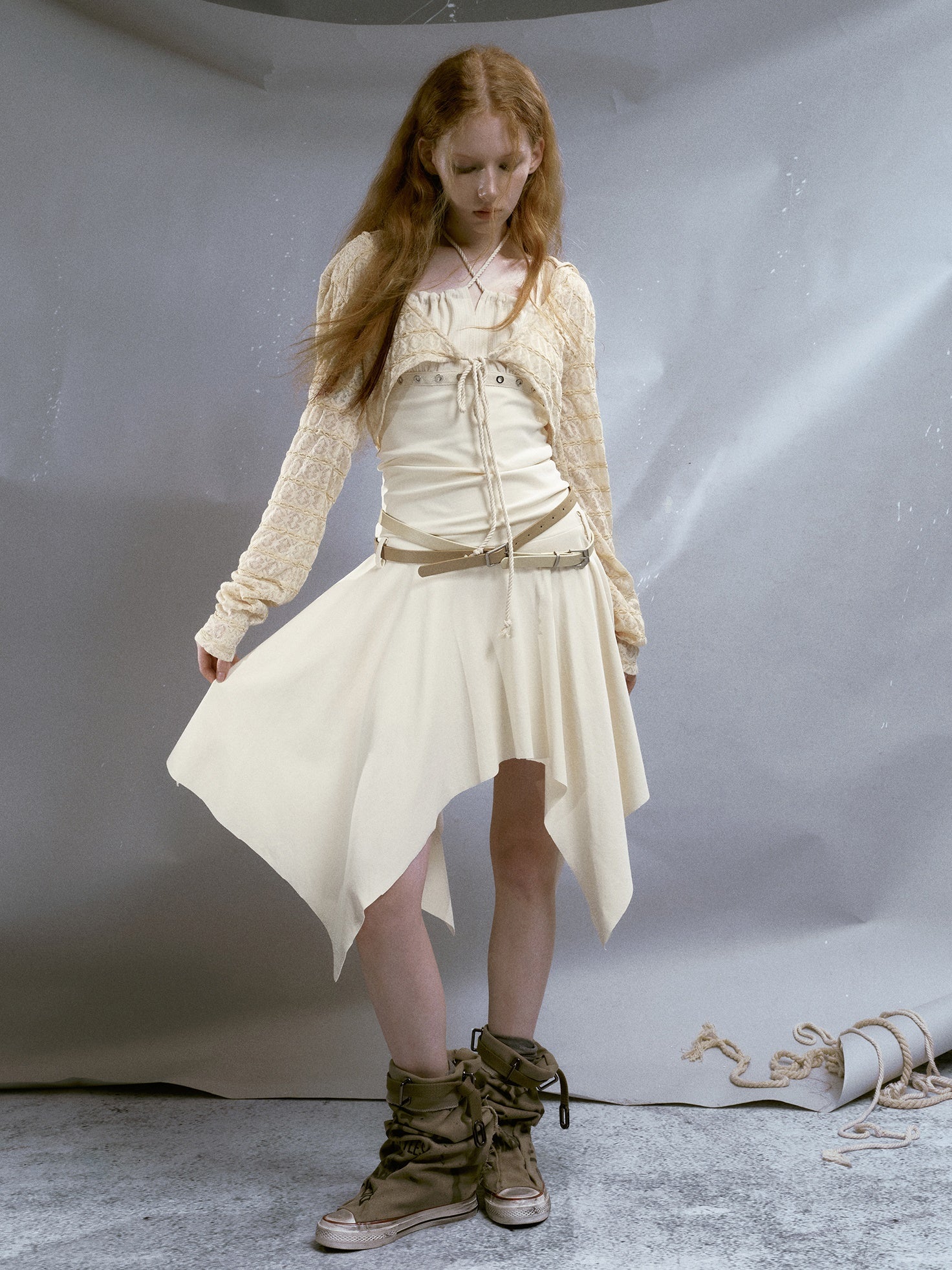 Halter Neck Suspender Dress & Cardigan ARCANA ARCHIVE Halter Neck Suspender Dress & Cardigan ARCANA ARCHIVE