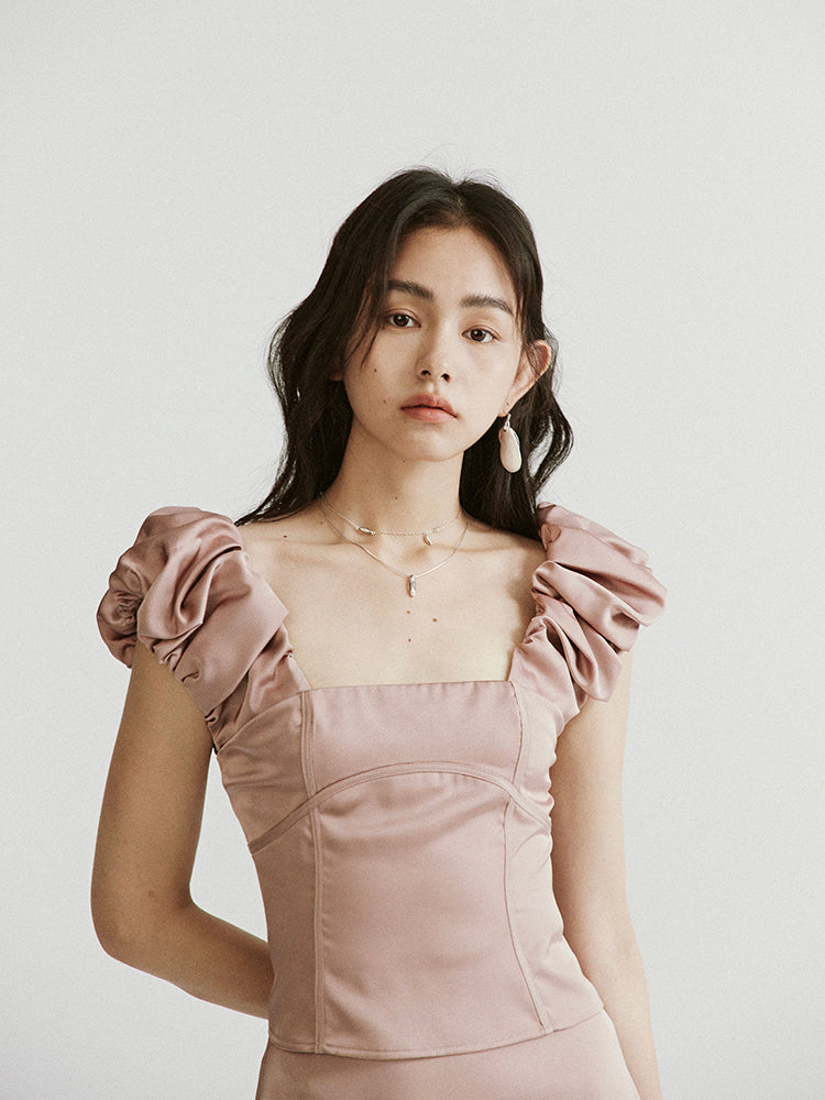 Romantischer Blasenhülle Top & A-Line Minirock