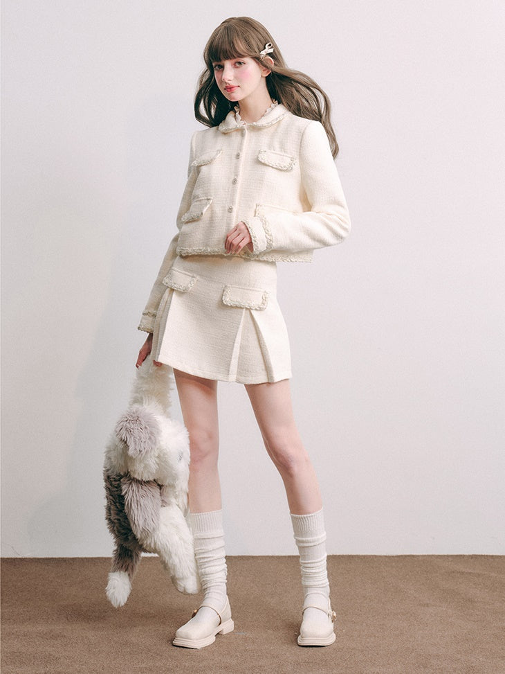 Tweed Taste Elegant Jacket & A-Line Skirt