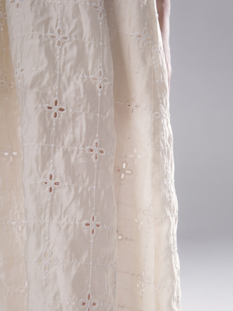 Hollow Cutwork Lace Hanging Neck One-piece