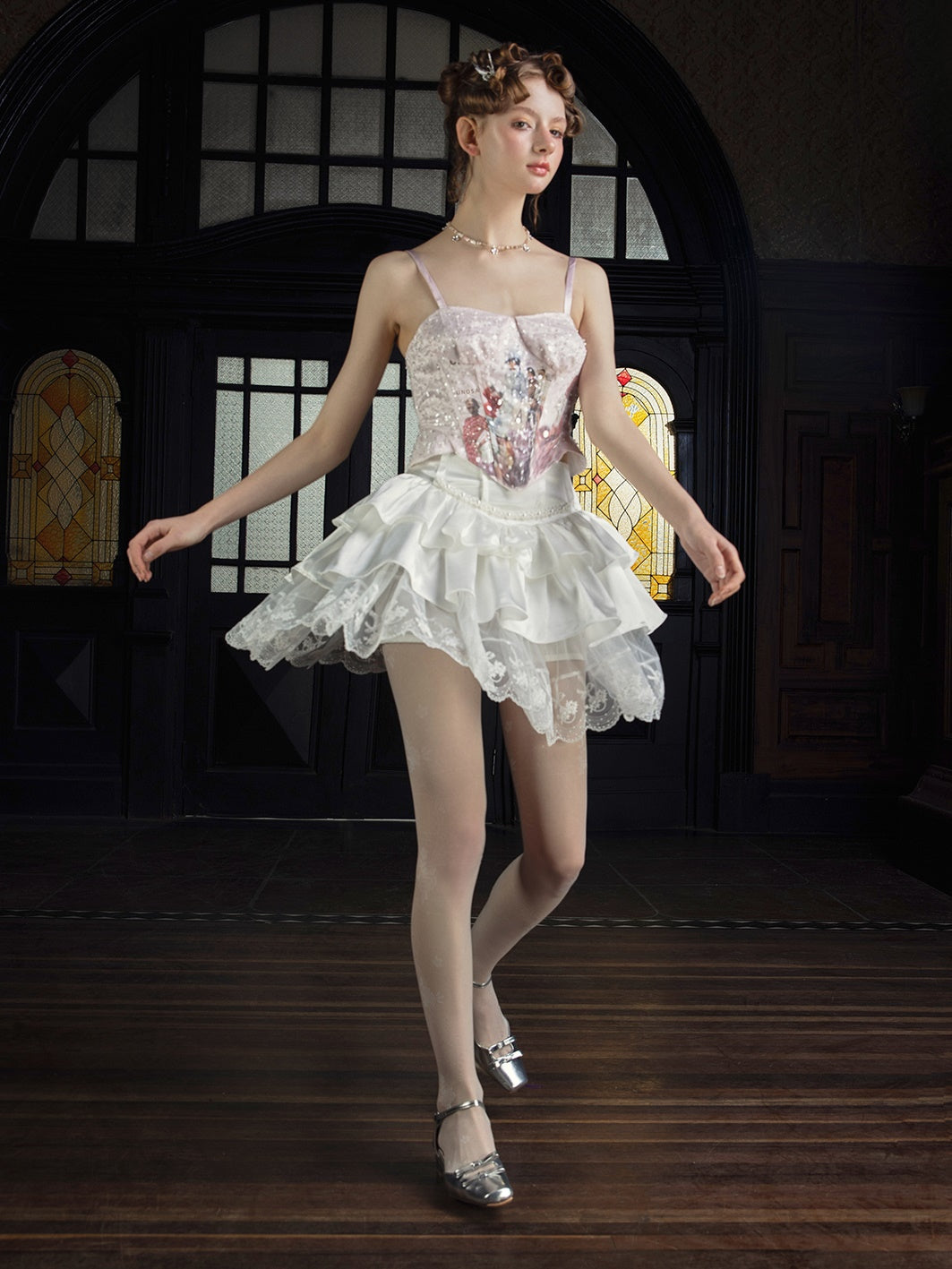 케이크 짧은 치마 바지