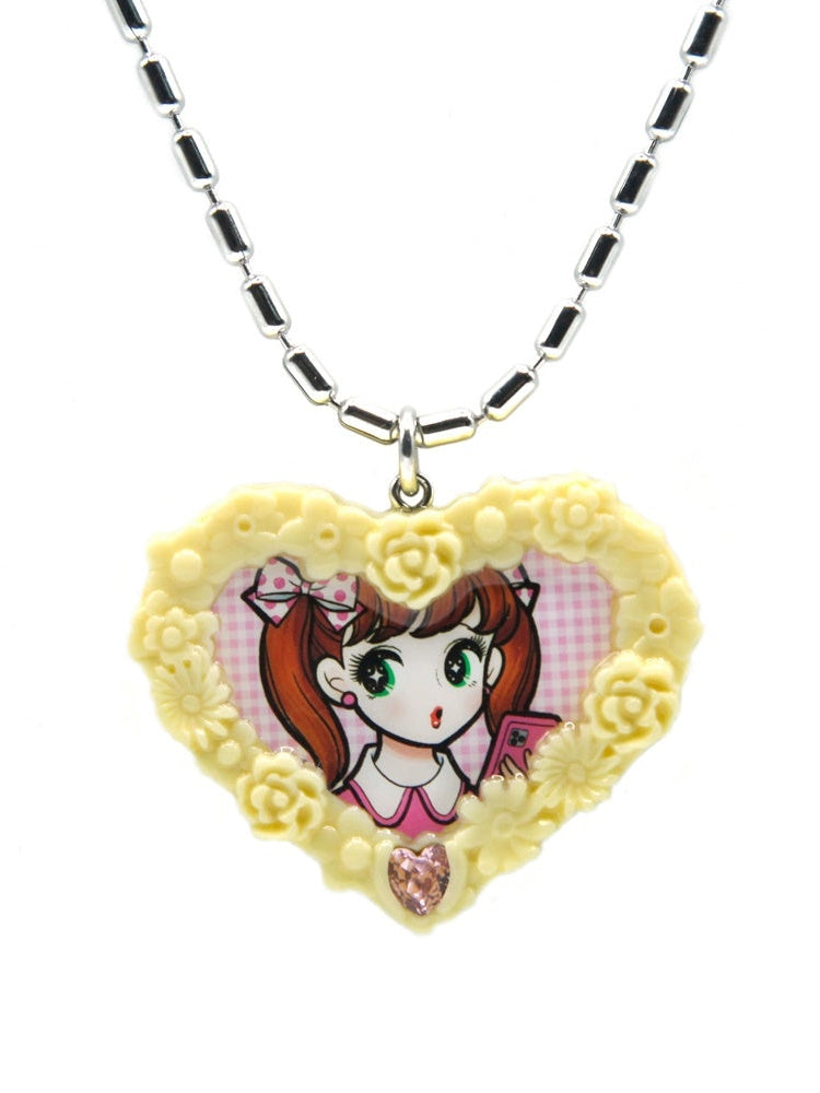 Love Collier de cadre photo en rose tridimensionnel