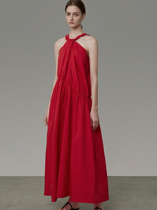 Hanging Neck Large Swing Dress